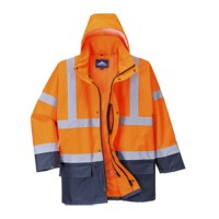 PARKA ACOLCHOADA TRIPLO USO AZUL/LARANJA S766